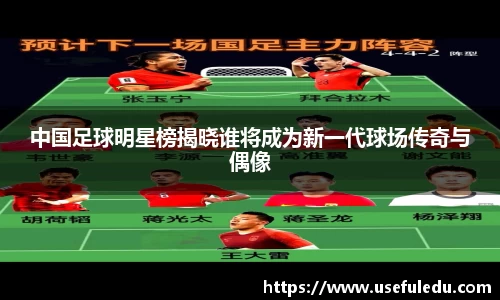 中国足球明星榜揭晓谁将成为新一代球场传奇与偶像
